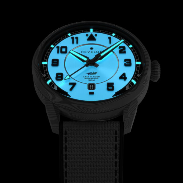 LIMA Flieger White Luminova Damascus Steel - Image 3