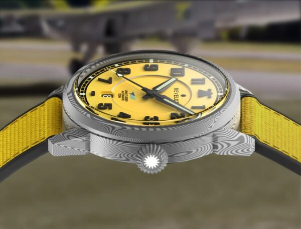 LIMA Flieger Yellow Luminova Damascus Steel - Image 6