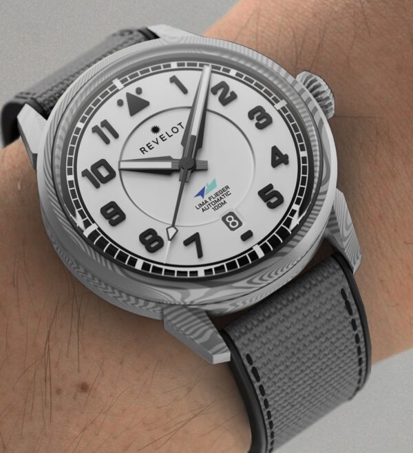 LIMA Flieger White Luminova Damascus Steel - Image 2