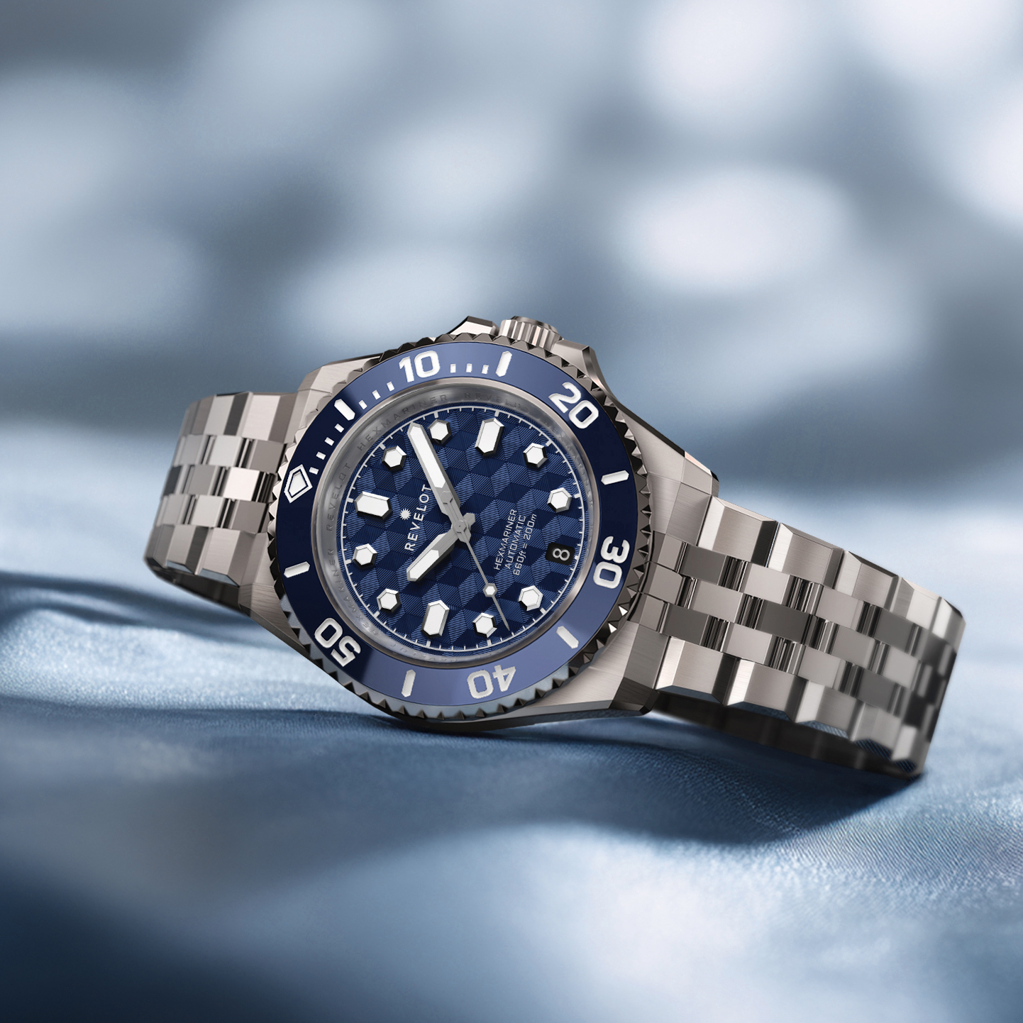 Hexmariner 42 Guilloche Blue Steel - Image 3